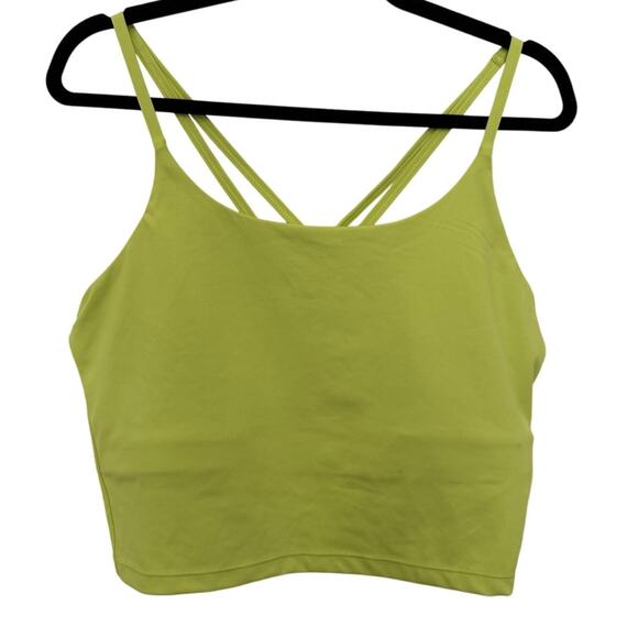 NWT Blogilates Teal/Blue Strappy Cropped Workout Tank Top | Built-in Shelf Bra-M - Picture 1 of 4